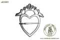 Broche - Heart with birds - Medieval Market, Broche - Silver heart with birds