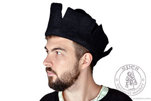redniowieczna czapka z filcu Korona. Medieval Market, Medieval felt hat \