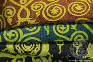 Len drukowany wzr wgierski Baant. Medieval Market, This fabric has a sophisticated and very rich pattern 