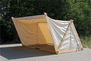 redni namiot wikiski z Oseberg (4 x 2,1 m) - bawena. Medieval Market, Early medieval tent