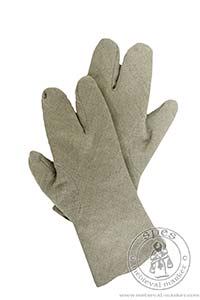In%20stock - Medieval Market, 3-fingered linen medieval gloves
