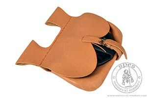 other accessories - Medieval Market,  Medieval leather pouch with a pocket