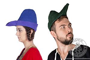 Headwear - Medieval Market, Robin Hood medieval felt hat 