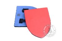 Foam heater shield - small. Medieval Market, small foam heater shield blue red