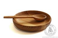 Bowl and spoon. Medieval Market, bowl and spoon miska i yka
