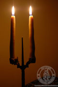 Beeswax candle - Medieval Market, evening candle burning 