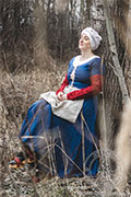 Cotte simple - krtki rkaw  - Medieval Market, medieval costume for a woman