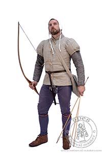 Breton gambeson with short sleeve - stock. Medieval Market, Archer in gambeson