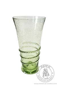 Grossdurst glass - light green. Medieval Market, large beer glass grossdurst clear