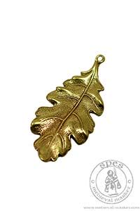 Oak leaf. Medieval Market, Medieval jewelry made of brass.