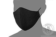 Color linen face mask - Medieval Market, Linen face mask - one color - black