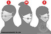 Disposable face masks (5 items) - Medieval Market, Face masks - a set of 5 items.  sizes