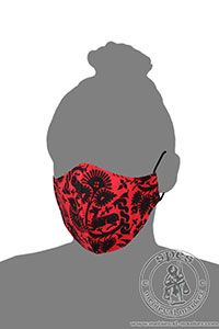 Patterned linen face mask. Medieval Market, Linen face mask - with a pattern
